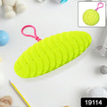 Worm fidget toy hanging from a backpack for portable stress relief