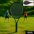 Player holding lightweight tennis racket outdoors during casual play
