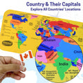 Completed Aditi World Map Puzzle demonstrating geographical regions
