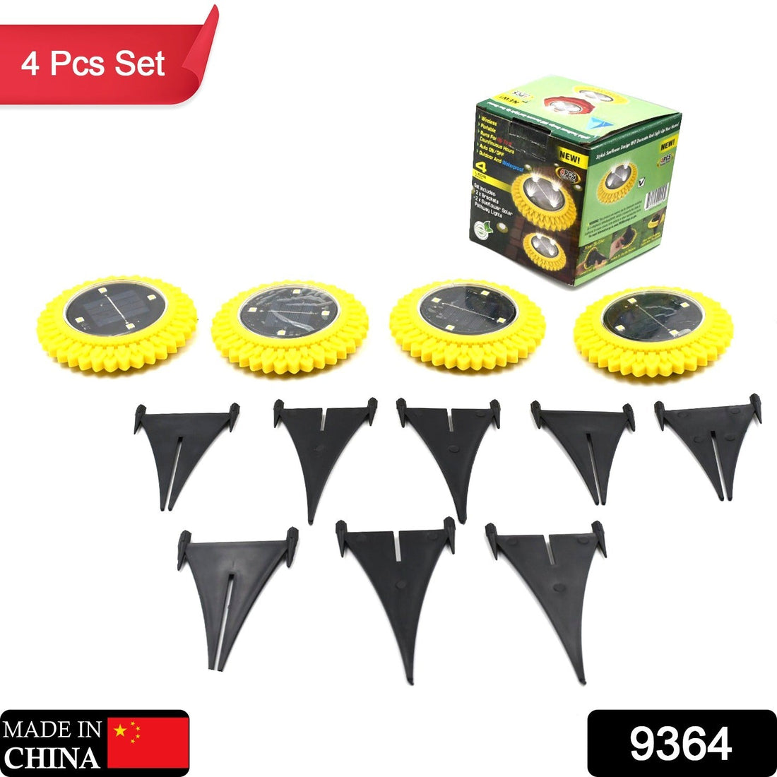 4-pack outdoor solar ground lights for garden pathways