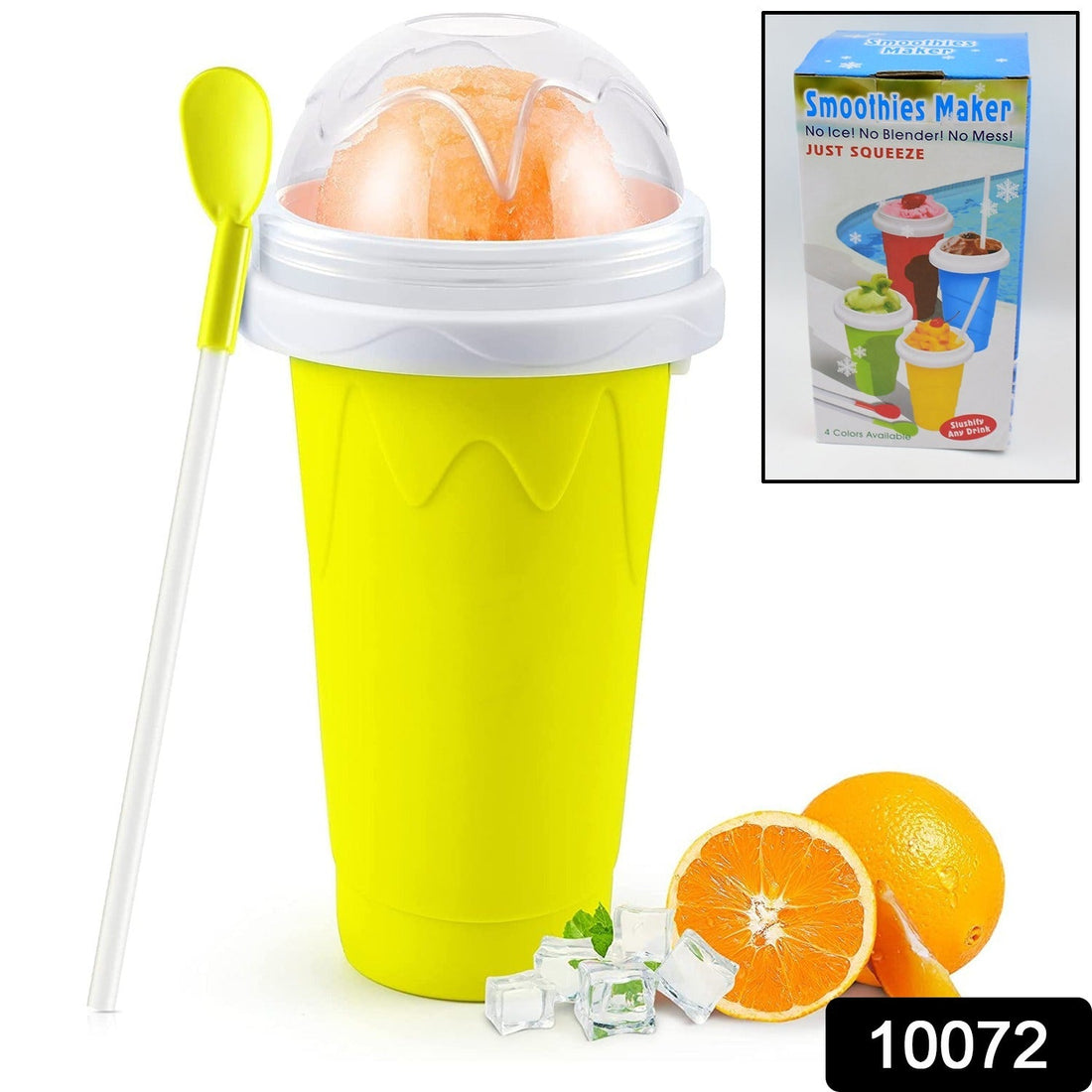 Tidy Table Frozen Smoothies Maker Cup making a refreshing milkshake.