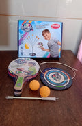 Product packaging for Portable Wiff Waff rebound table tennis trainer set.