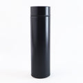 Compact 500ML black water bottle with touchscreen LED temperature indicator
