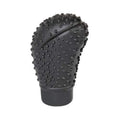 Side view of the flexible gear shift knob cover in black.