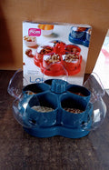Lotus snack organizer box with clear lids for dust-free snack storage