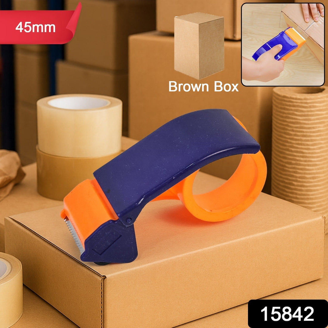 45mm hand tape dispenser packing with boxes roll cutter
