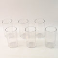 Elegant hexagonal cut unbreakable water tumbler plastic glass set