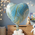 Blue heart foil balloon hanging for party decor