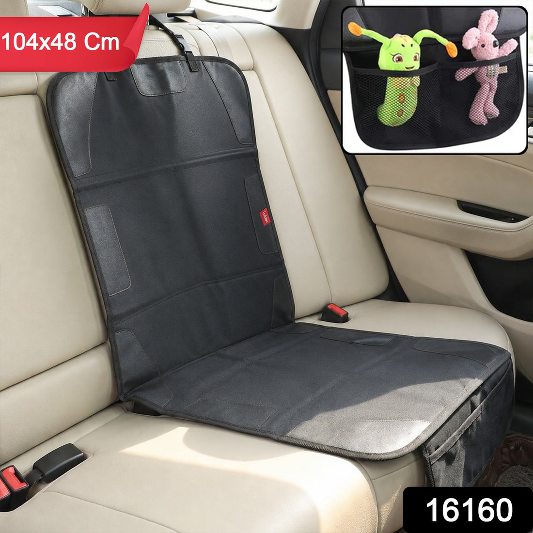 Car seat protector, 104 x 48 cm waterproof back seat cover for baby and child car seats (1 pc)