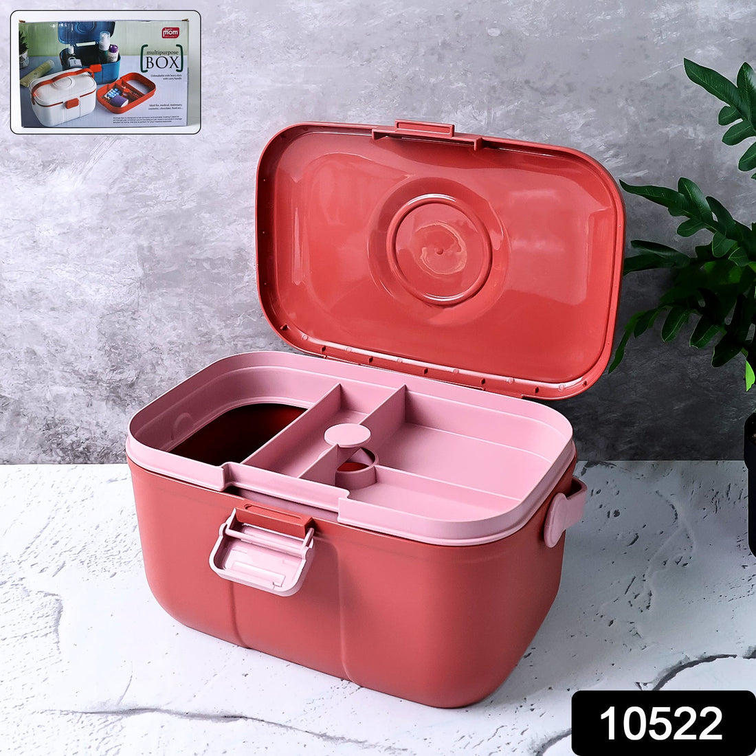 Durable multipurpose storage box with handle for home organization