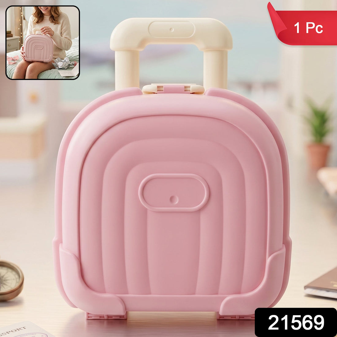 Mini suitcase storage box organizer