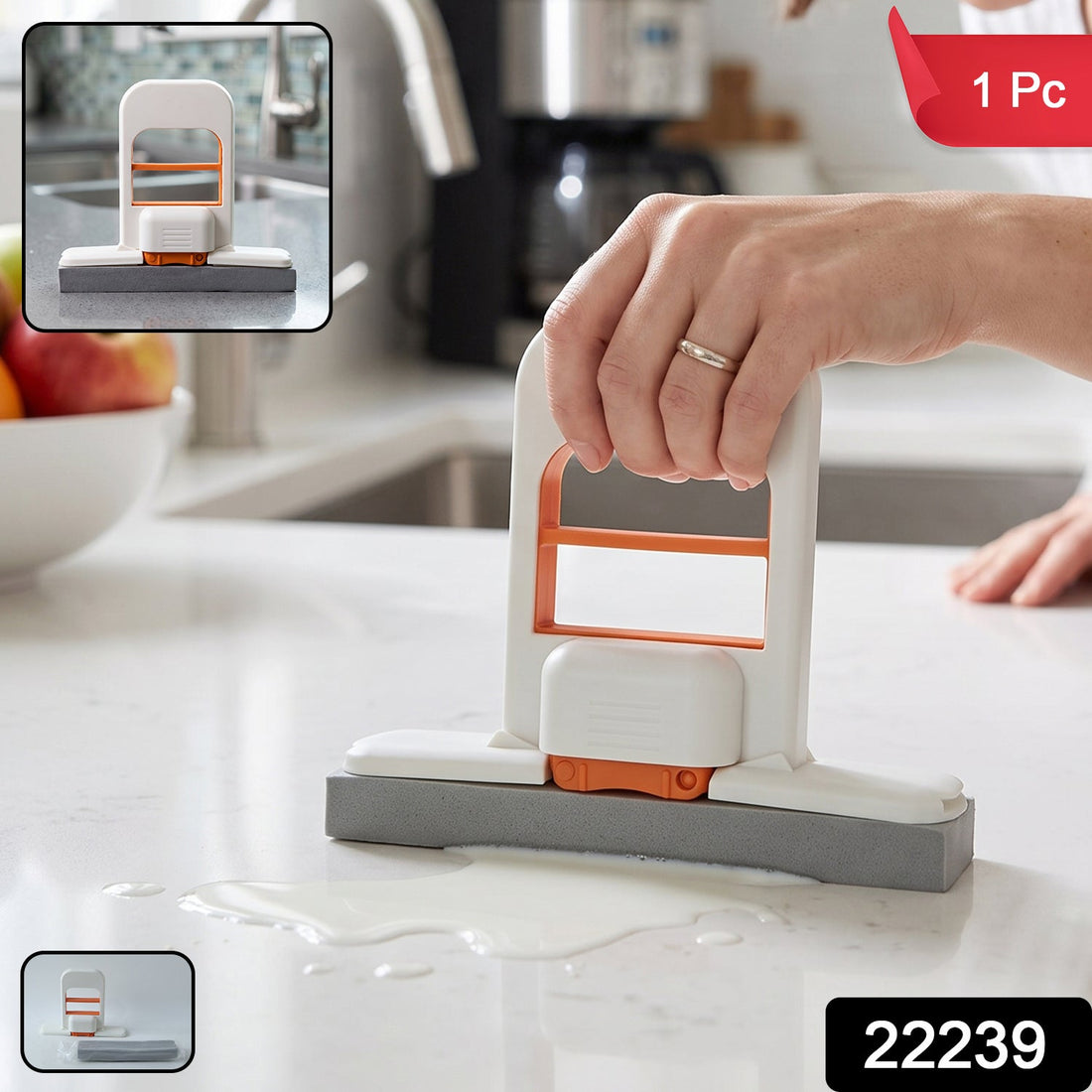 Handheld Mini Sponge Mop Squeeze Cleaner for Kitchen Counter and Glass (1 Pc) product image