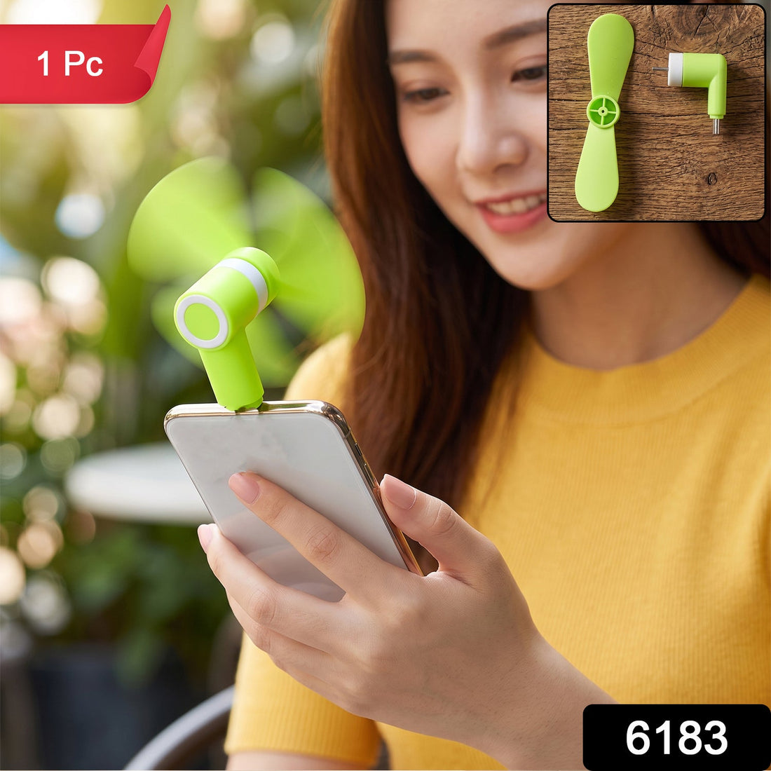 Mini USB fan, portable mobile phone plug in cooling fan with soft blades (1 pc)