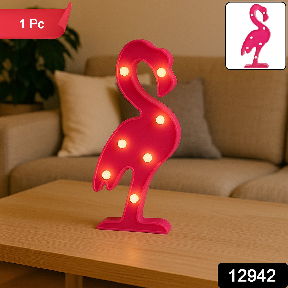 A vibrant 3D LED Night Light in a cloud shape, glowing softly on a tabletop.