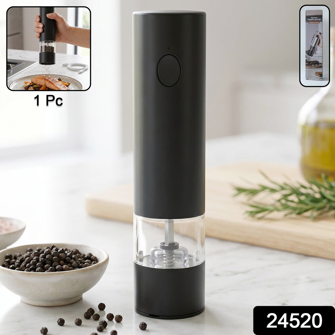 Electric pepper grinder USB rechargeable