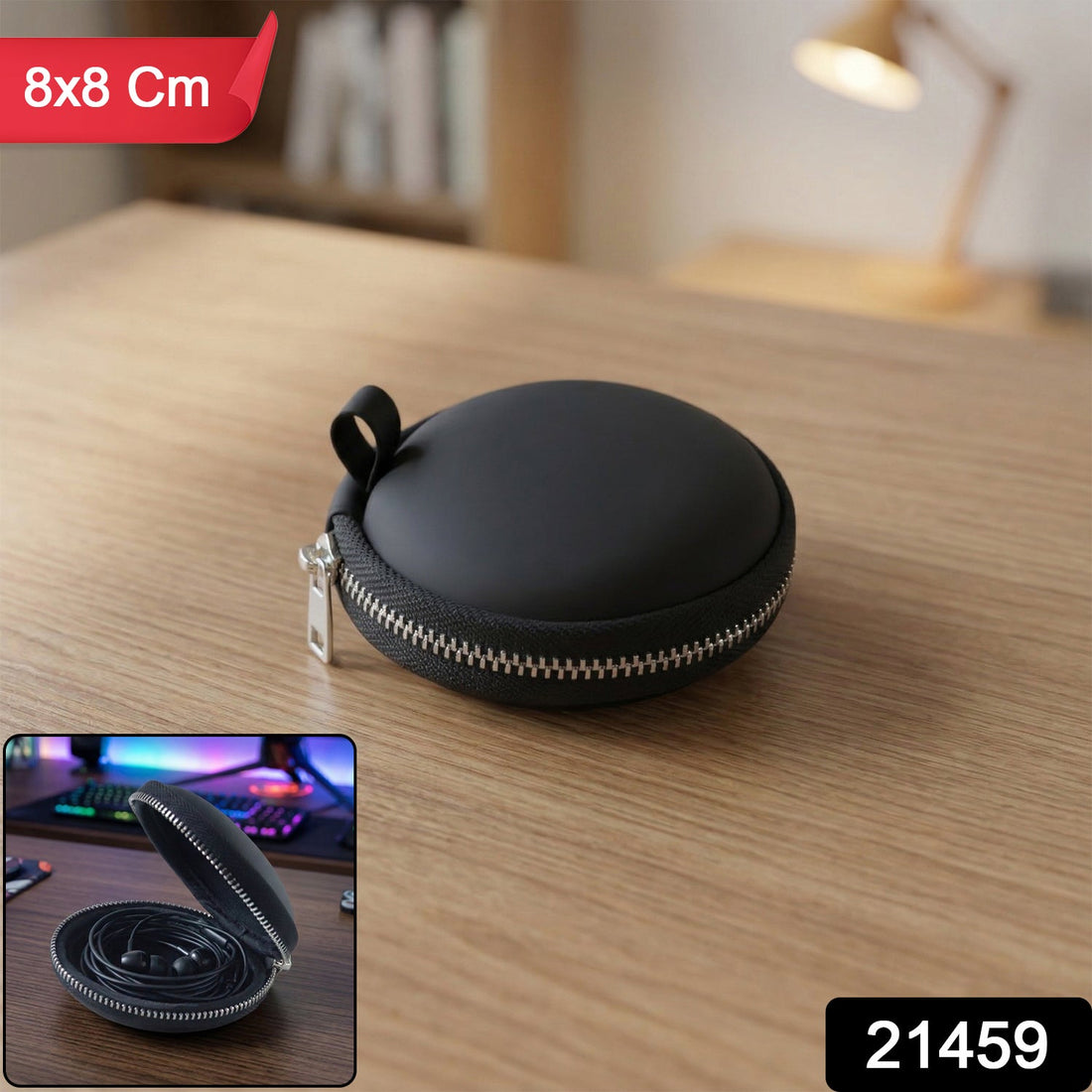 Compact hard shell earphone carrying case for travel and protection