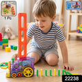 Automatic Domino Laying Train Engine Toy with Light and Music for Kids (1 Pc) view 2