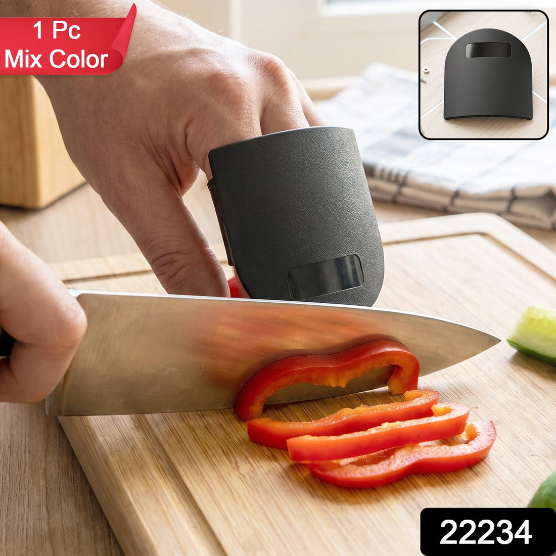 Finger Guard Protector Kitchen Cutting Chopping Safety Tool Mixed Color (1 Pc) product image