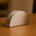Side view of stainless steel tissue paper holder stand